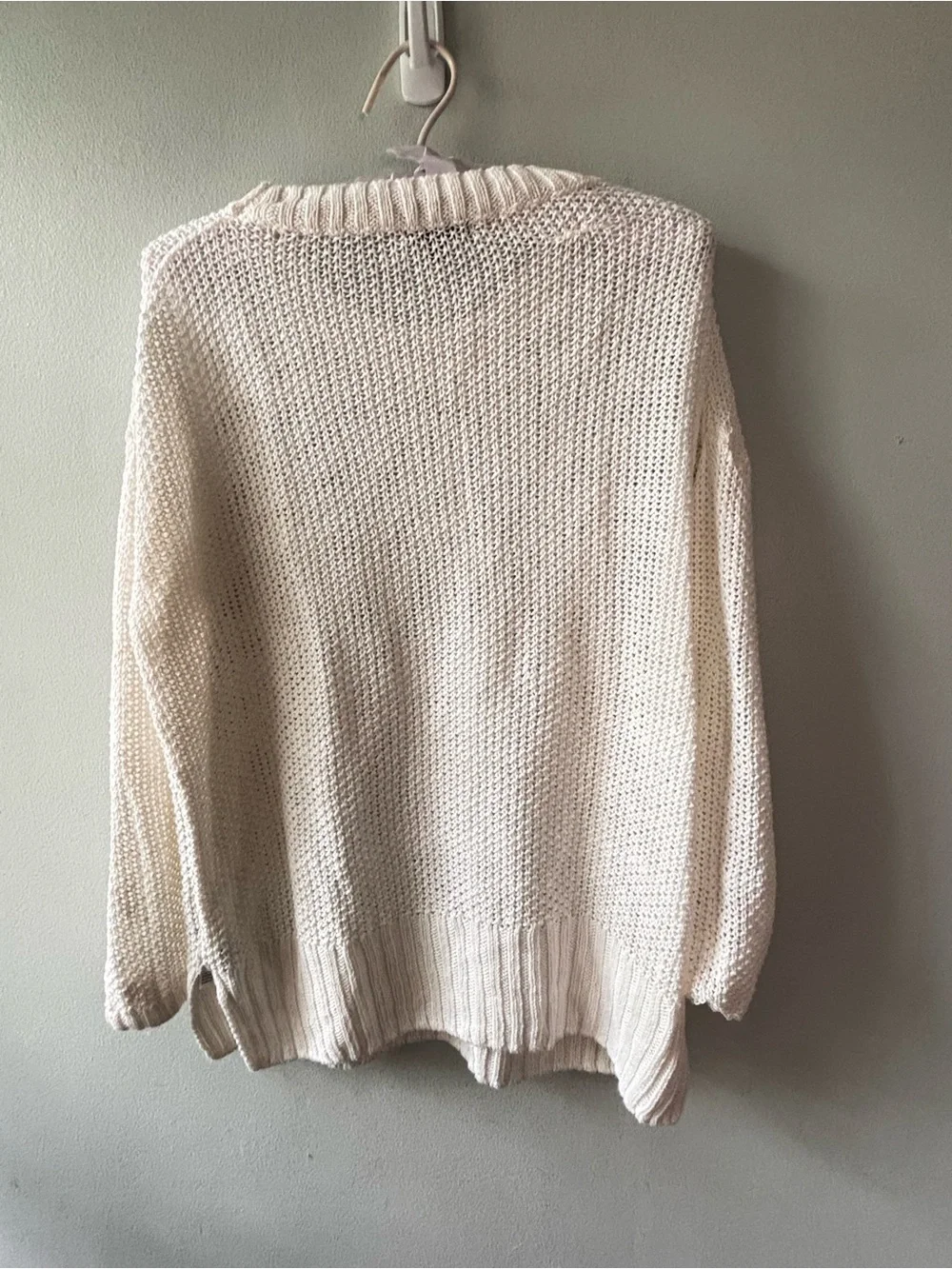 J. Crew Open Knit Sweater Oversized SZ SM Beachy Preppy
